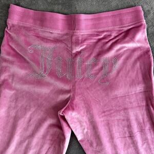 Juicy Couture Pink Y2K Velvet Rhinestone Velour Pants Women's M Paris Hilton